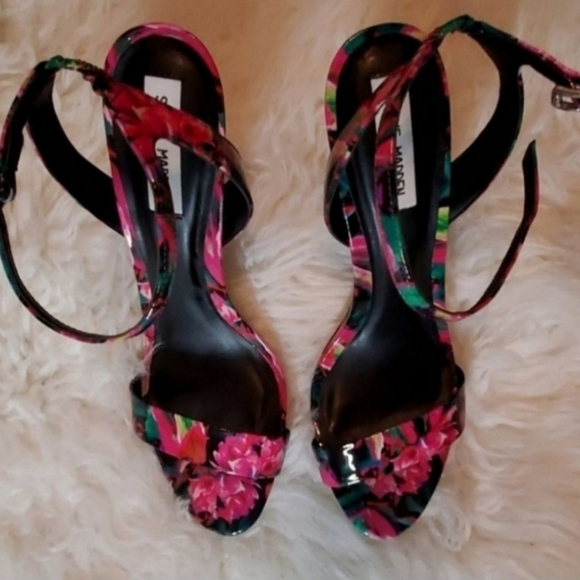 Steve Madden New Pink and Green Floral Shoes Size 11 NWOB - Picture 3 of 5